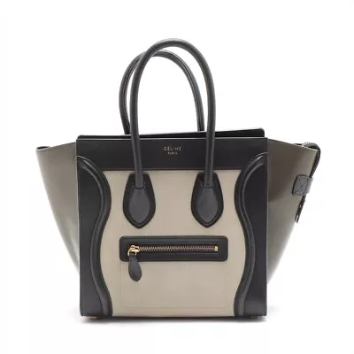 Celine Luggage Micro Shopper Leather X Suede Handbag Multicolor • $674.81