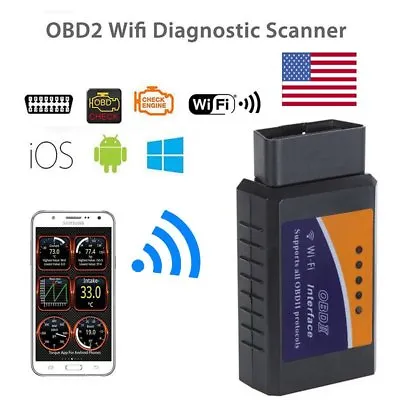 For IOS/Android/Windows WiFi OBDII Code Reader Diagnostic Scanner US SHIPPING • $15.19