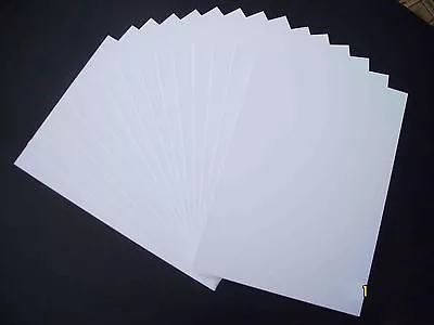 A4 White Board White Backing Board 1.5mm 1500 Micron Extra Thick Craft Card  • £0.99