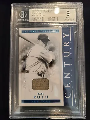 2018 National Treasures Babe Ruth 1/1 BGS 9 Game Used Worn Jersey Patch Relic • $2999