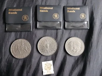 Collectable Midland Bank Commemorative 1977 1980 1981 Coins X 3 • £7.50