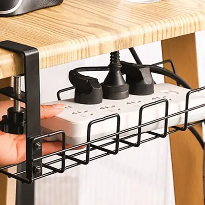 £16.43 • Buy Under Table Storage Rack Cable Management Tray Desk Socket Holder Wire Organizer