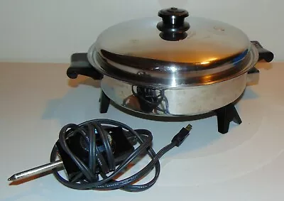 Saladmaster 11  Electric Skillet Oil Core W/ Vapo Lid & Power Cord #7817 • $69.99