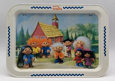 Vintage 1992 Norfin Trolls Metal TV Lap Rectangular Tray Collectors Piece VGC • $19.99