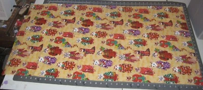 $49.79 • Buy Vintage Cat In Kimono Hancock Fabric 1 Yard 38  X 44  Cats Kitten