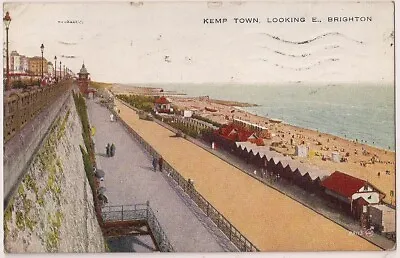 Very Nice Scarce Old Postcard - Kemp Town Looking East - Brighton - Sussex 1924 • £1.89