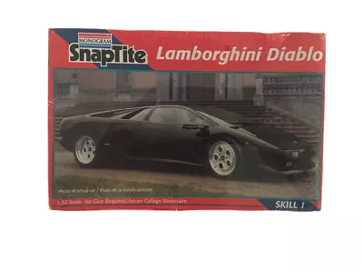 New Sealed LAMBORGHINI DIABLO 1:32 Car Revell Monogram Model Kit Snaptite 1995 • $24.87