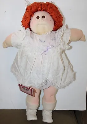 Cabbage Patch Kids Little People Soft Sculpture Girl Doll Red Hair Double Signed • $59.99