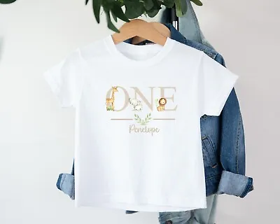 £9.99 • Buy Personalised One Jungle Animals First Birthday (Baby Vest | T-shirt| Bodysuit)