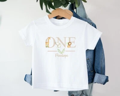 Personalised One Jungle Animals First Birthday (Baby Vest | T-shirt| Bodysuit) • £9.99