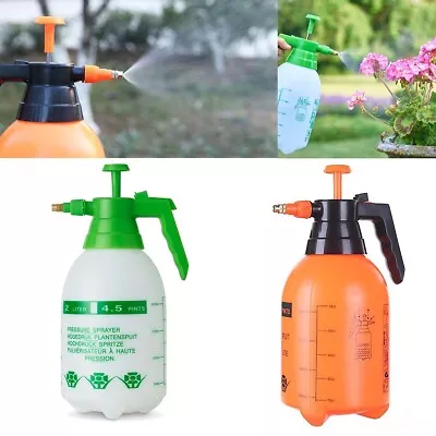 Pressure Sprayer Spray Weed Killer Manual Pump Bottle Chemical Water Garden 2L • £6.79