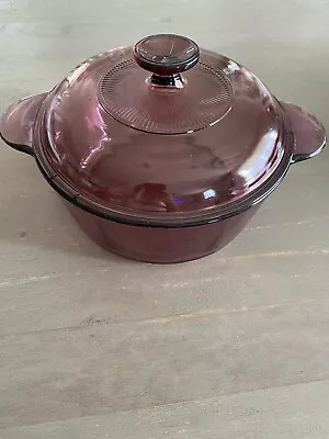 Corning Visions 2.5L Dutch Oven Casserole #1156 Very Good Condition W Lid • $14.95