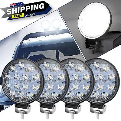 4Pcs 4inch Round LED Work Lights Spot Flood DRL Driving Fog Lamp SUV 4WD Truck • $25.36