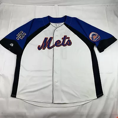Men’s New York Mets Carlos Beltran #15 15 Majestic Sewn MLB Jersey Size 2XL • $14.77