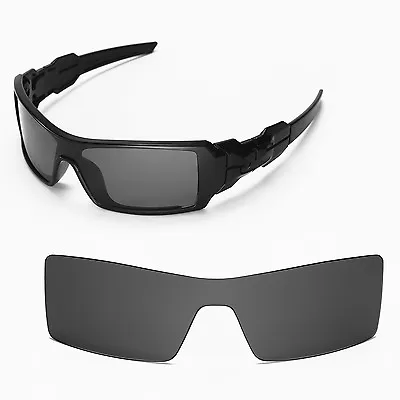 $16.99 • Buy New Walleva Black Lenses For Oakley Oil Rig Sunglasses