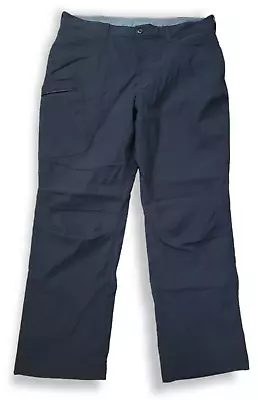 Eddie Bauer Rainier Pants Mens 36 X 30 Outdoor Straight Cargo Black Fleece Lined • $29.97