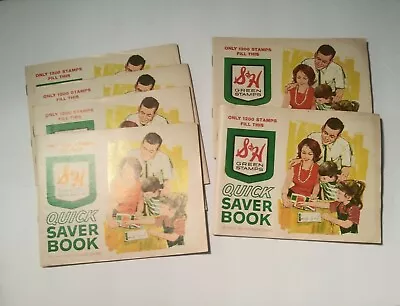 Lot Vintage 1965 S&H Green Stamps Trading Stamp Saver Books (6) 4 Unused 2 Used • $15.99