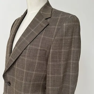 Mario Barutti Blazer Wool Silk Linen Brown Sport Coat Jacket LinoSeta Men • £30