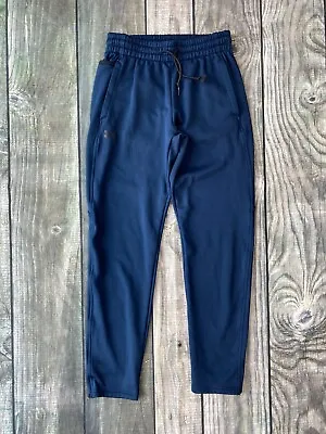 Under Armour Men's Small Loose Jogger Sweatpants Blue Cold Gear Tapered Leg • $17.99