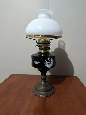 Antique Victorian Mary Gregory Oil Lamp • $250