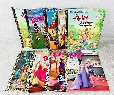 Vintage Lot Of 9 Little Golden Books Of Barbie • $18.05