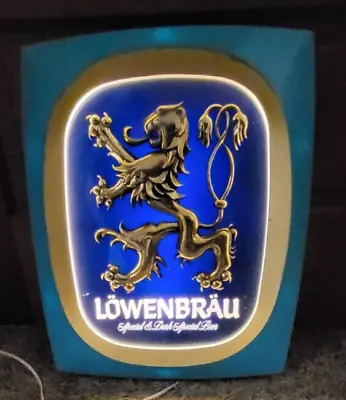 Lowenbrau Lighted Beer Bar Sign Light Special & Dark Special Beer 1980s Vintage • $94.95