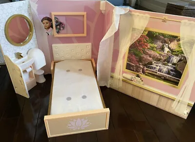 American Girl Doll Luxury Hotel & Spa With Bed Toilet Sink For 18  Doll • $135.90
