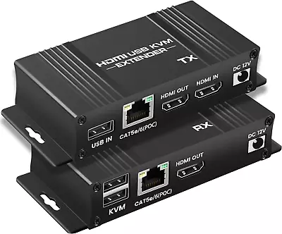 Avedio Links 164FT HDMI KVM USB Extender Over Cat 5e/6/7 Cable 1080P HDMI Balun • $81.47