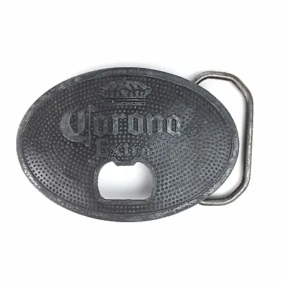 Corona Extra Belt Buckle Beer Bottle Opener Silver Metal 3.75”x2.5” *Read* • $22.99