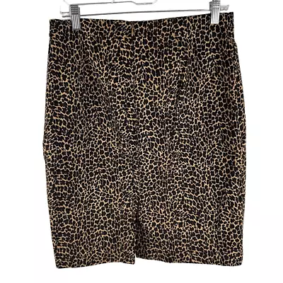 J. Crew Cheetah Pencil Skirt • $15