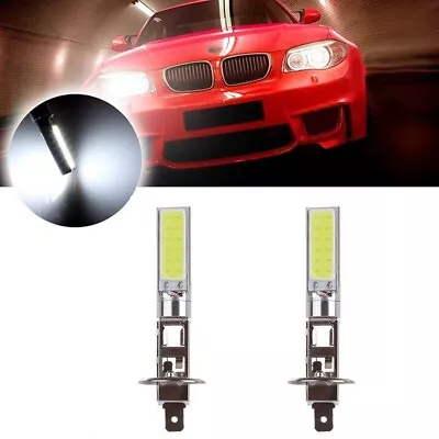 Light Car Headlights 2pcs H1 Slim SMD 12V LED Fog High/Low Beam Super Bright • $26.13