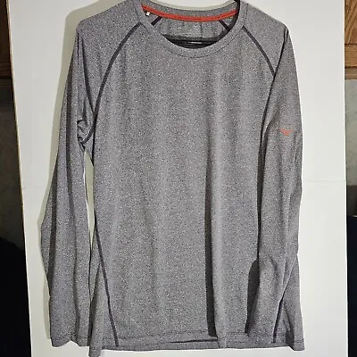 Mizuno Japan Engineered Grey Long Sleeve Tech Running T-Shirt Men’s Medium • $15