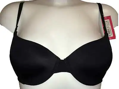 Black Plunge Bra Multiway Underwired Smooth T-shirt Push Up Padded Bra T Shirt • £9.99