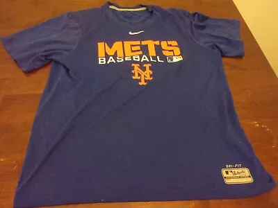 NY Mets Used Mens Medium NIKE Dri Fit T Shirt MLB • $11.03