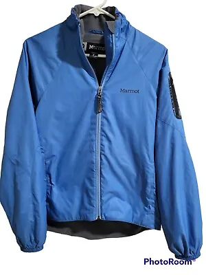 Marmot Women's Size M Windbreaker Rain Jacket Light Blue W/Gray Lining • $12