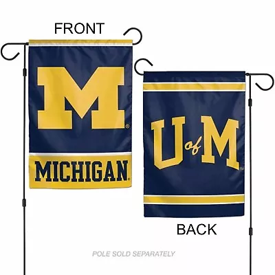 Michigan Wolverines 12  X 18  Premium Garden Flag • $12.95