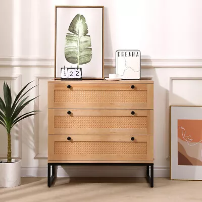 3 Drawers Chest Of Drawers Wooden Storage Cabinet Cupboard Sideboard Furniture • $119.90