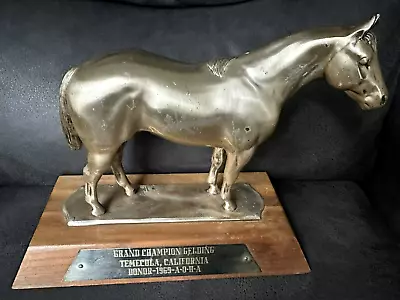 1969 Metal Horse Sculpture SIGNED Art AQHA Grand Champion Gelding Trophy CALIF • $75