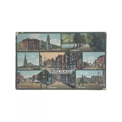 Multiview Walsall West Midlands; 1914 Postcard • £3.99