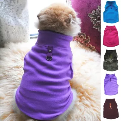 £6.35 • Buy Pet Dog Warm Coat Fleece Jacket Jumper Sweater Winter Clothes Puppy Vest Outfit