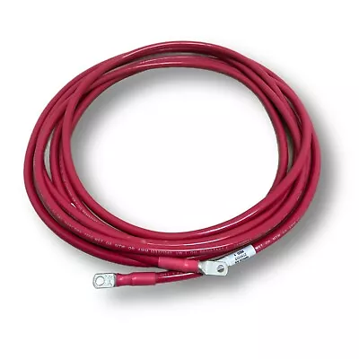 6 AWG Copper 17' Red Battery Cable 1/4 & 3/16  Lugs Wire Car Marine Inverter RV • $24.95