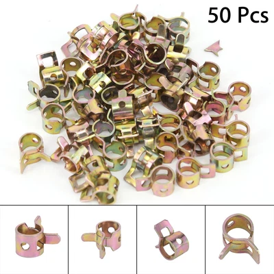 $7.53 • Buy 50*/SET 1/4 6mm 65 Mn Spring Steel Clip Fuel Oil Line Vacuum Hose Clamp Part