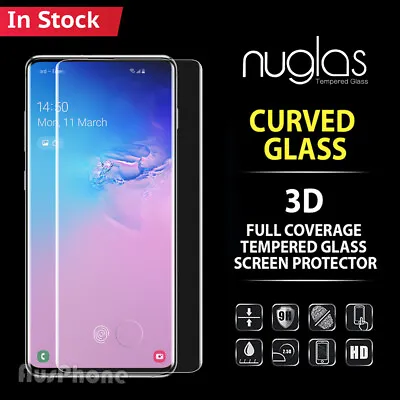 $7.95 • Buy Galaxy S20 S10 S9 Plus Note 20 10 9 Tempered Glass Screen Protector For Samsung