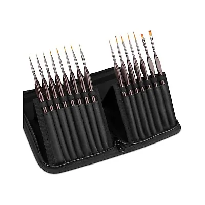 Detail Paint Brush Set15Pcs Miniature Painting Brushes Kit • $18.99