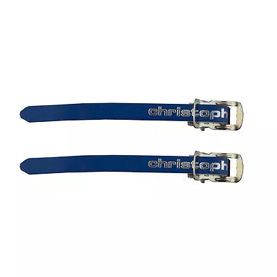 BLUE ZEFAL CHRISTOPHE BICYCLE TOE CLIP STRAPS LEATHER VINTAGE BLUE NEW 370 Mm • $13.95