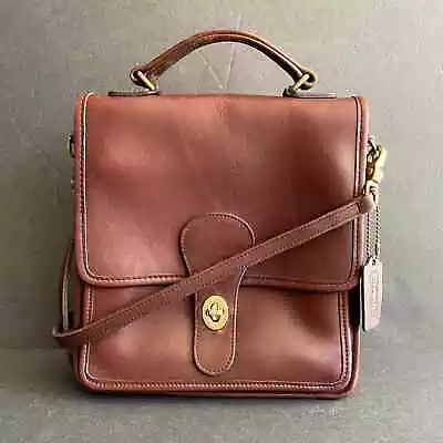 Vintage Coach Brown Leather Willis Station Bag USA 5130 Brown • $125