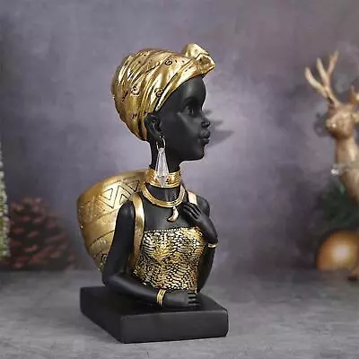 Vintage Style Lady Statue Sculpture African Resin Figurines • $67.61