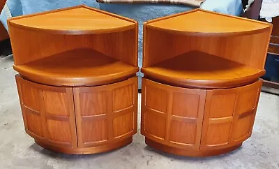 £150 • Buy Pair Of Vintage Nathan Teak Corner / Side Cabinets     Delivery Available