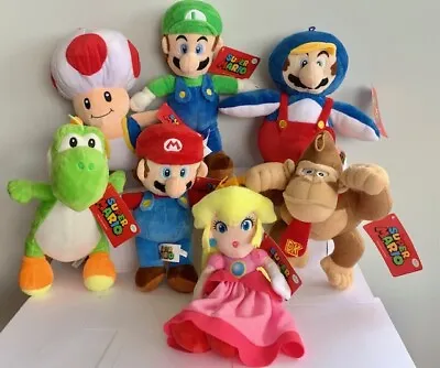 New Super Mario Luigi Princess Peach Yoshi DK Plush Doll Stuffed Animal Toy 10  • $11.89
