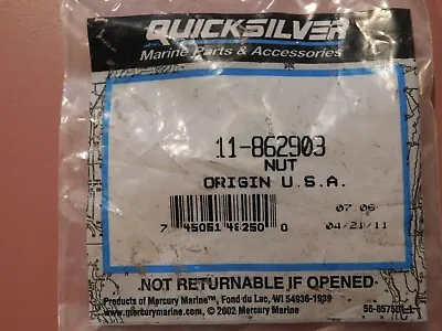 MERCURY Quicksilver 11-862903 PROP NUT BRAVO BRAND NEW OE VERY FAST SHIPPING!!!! • $5.59